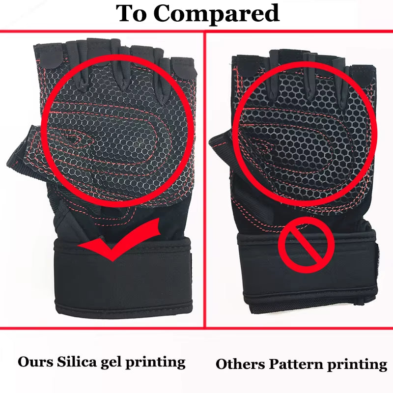 Weight Lifting Fitness Gloves for Men and Women Gym Cycling Yoga Bodybuilding Training Breathable Anti-Slip Half Finger Gloves
