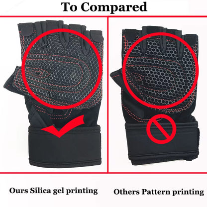Weight Lifting Fitness Gloves for Men and Women Gym Cycling Yoga Bodybuilding Training Breathable Anti-Slip Half Finger Gloves