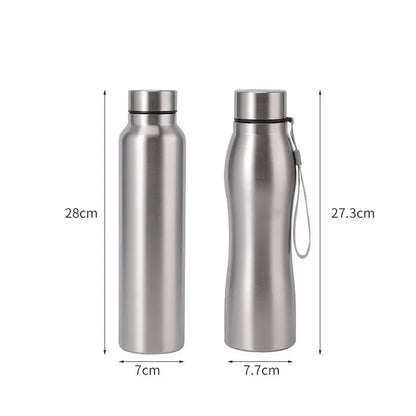 High Quality 1000Ml Stainless Steel Sport Water Bottle Single-Layer Rugged Water Cup Metal Flask Drinkware Camping Sports Gym